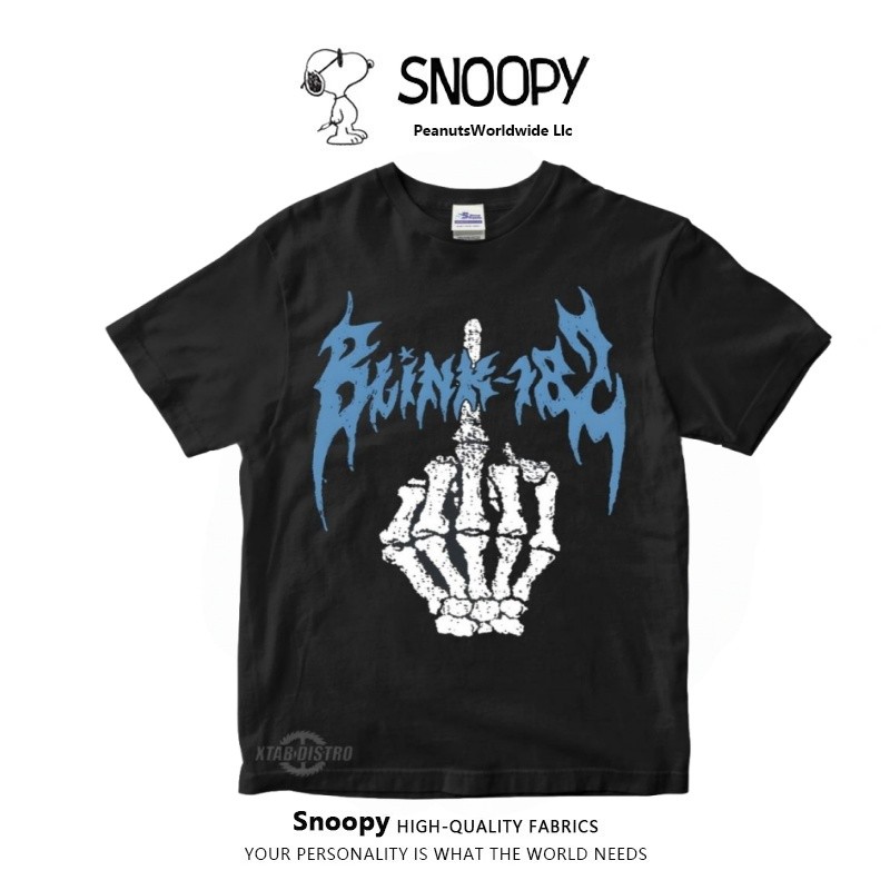 ทีเชิ้ต BLINK182 นิ้วกลาง สร้างขึ้นจากทีเชิ้ตป๊อปพังค์ BLINK 182