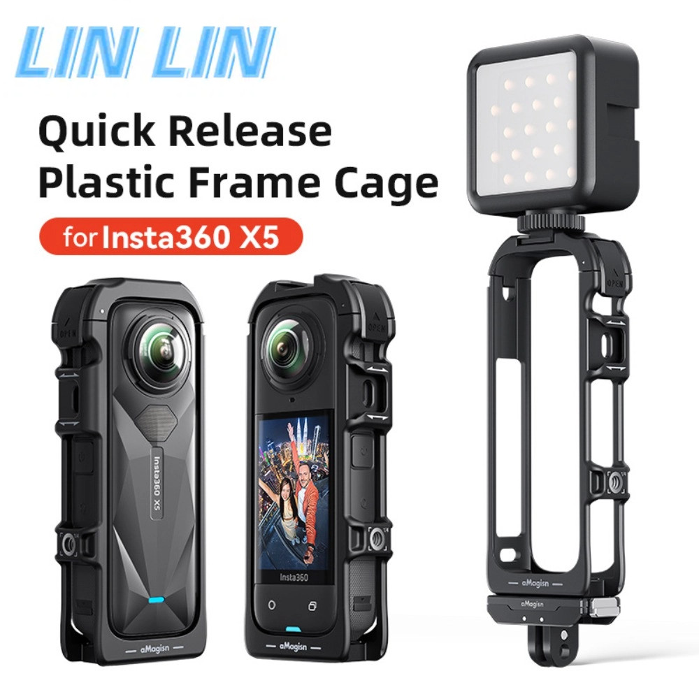 เหมาะสําหรับ Insta360 X5 กล้องกีฬา Quick Release กรงกระต่ายพลาสติก Insta360 X5 กล้องขยายกรอบป้องกันอุปกรณ์เสริม CASE ราคา ถูกที่สุด ดีลบีเคเค