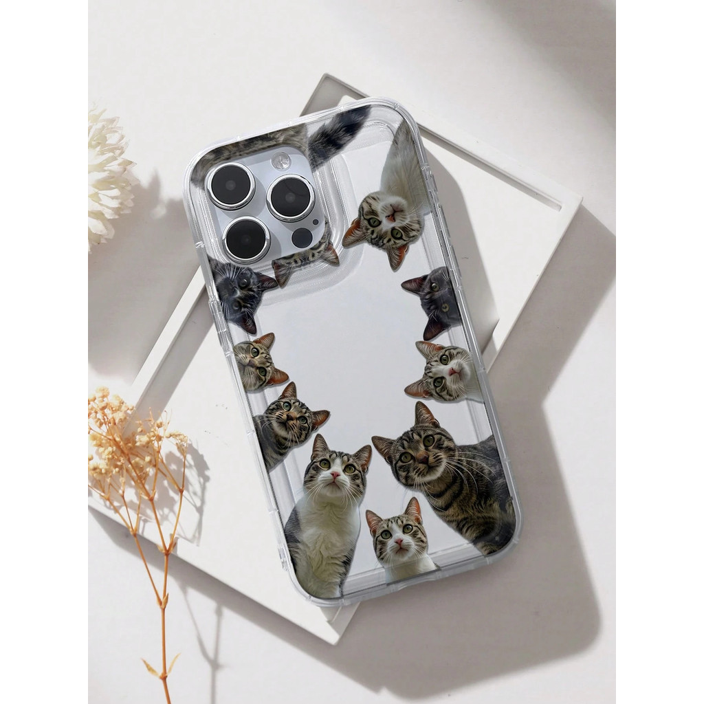 Softcase Samsung ถุงลมนิรภัยใสพรีเมี่ยม Fun Cat Face Motif แก้วสําหรับ A05S A15 04E A05 A03S A13 A12