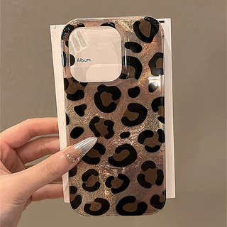 Retro เสือดาวพิมพ์ Vortex รูปแบบเคสโทรศัพท์ใสสําหรับ iPhone 16 17 Pro Max 15 14 13 12 11 XS XR X ฝาครอบ
