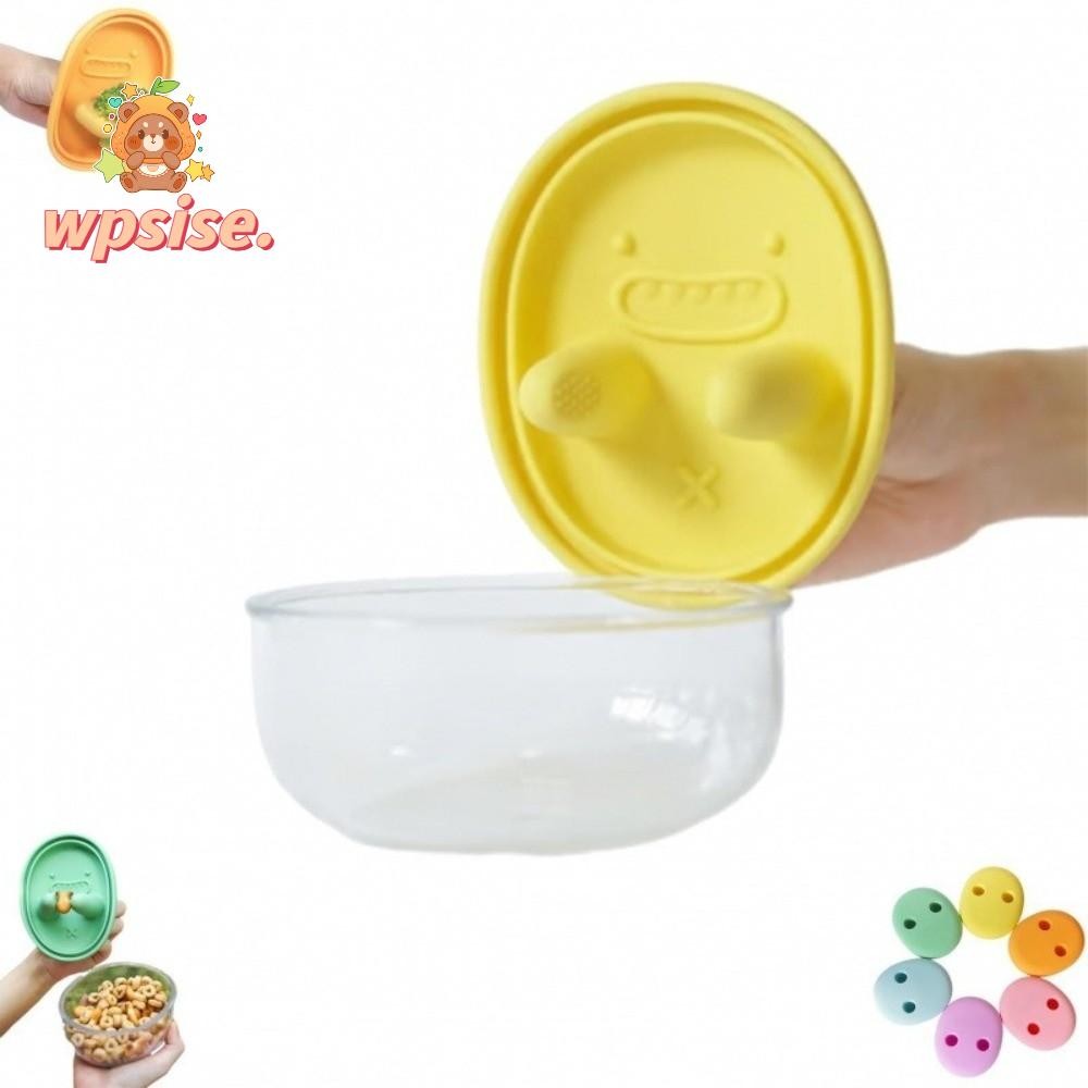 WPSISE กล่องเก็บผลไม้, โปร่งใสพร้อมฝาปิด No-Mess Snack Box, Plastic Biscuit Storage Tools กล่องใส่อาหาร Candy Dry