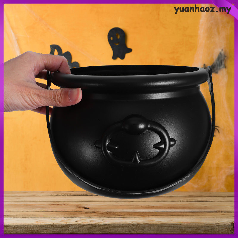 Candy Cauldron Kettles Halloween Treat Pails Bucket Cookies Sweet Witch Decor yuanhaoz