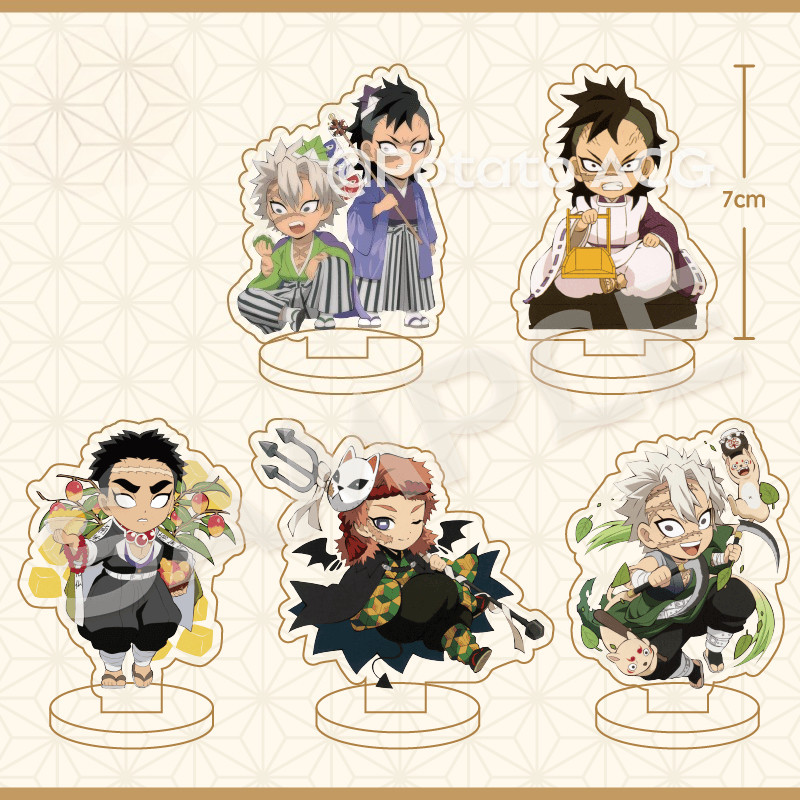 ใหม่ Demon Slayer อะคริลิครูป Shinazugawa Sanemi Shinazugawa Genya อะนิเมะอุปกรณ์ต่อพ่วงการ์ตูนที่ละ