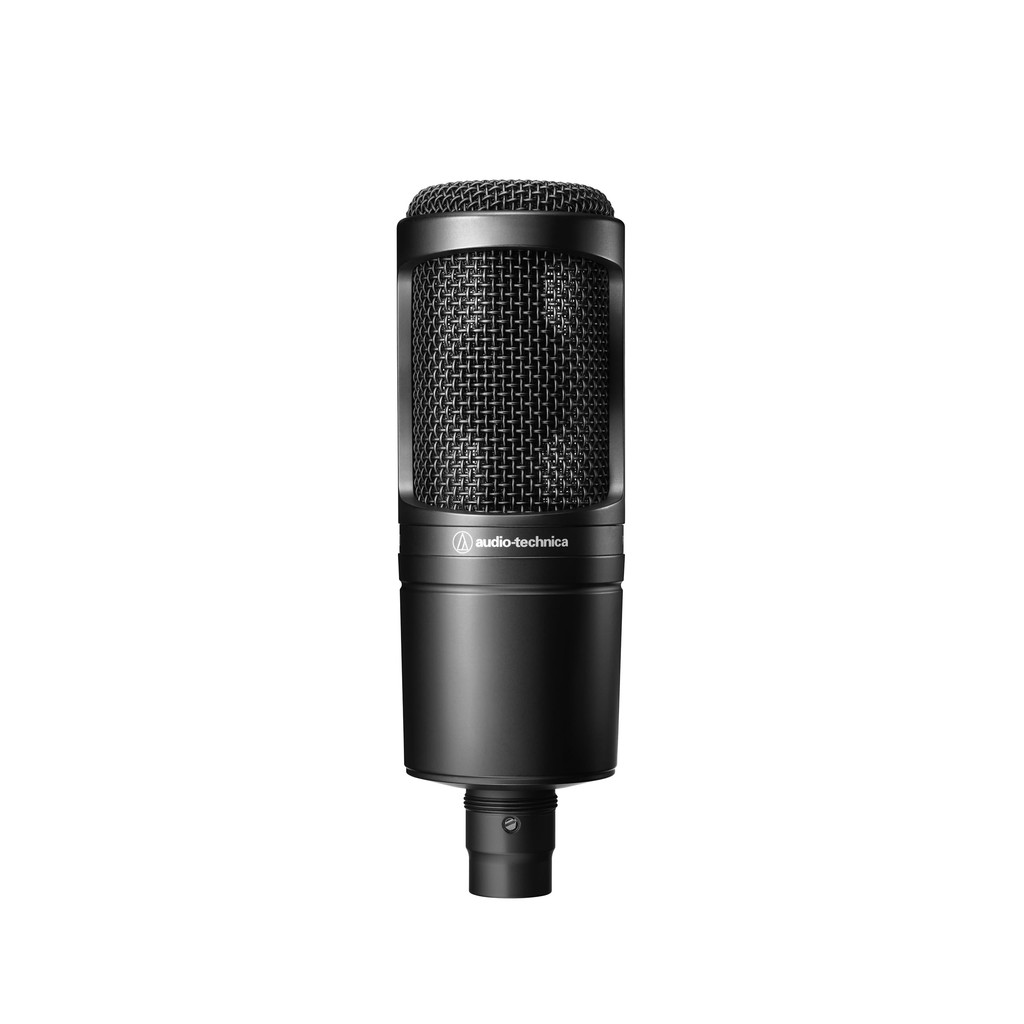 ไมโครโฟนคอนเดนเซอร์ Audio-Technica AT2020 สำหรับสตรีมมิ่ง บันทึกเสียง ที่บ้าน พ็อดแคสต์ พร้อมอะแดปเต
