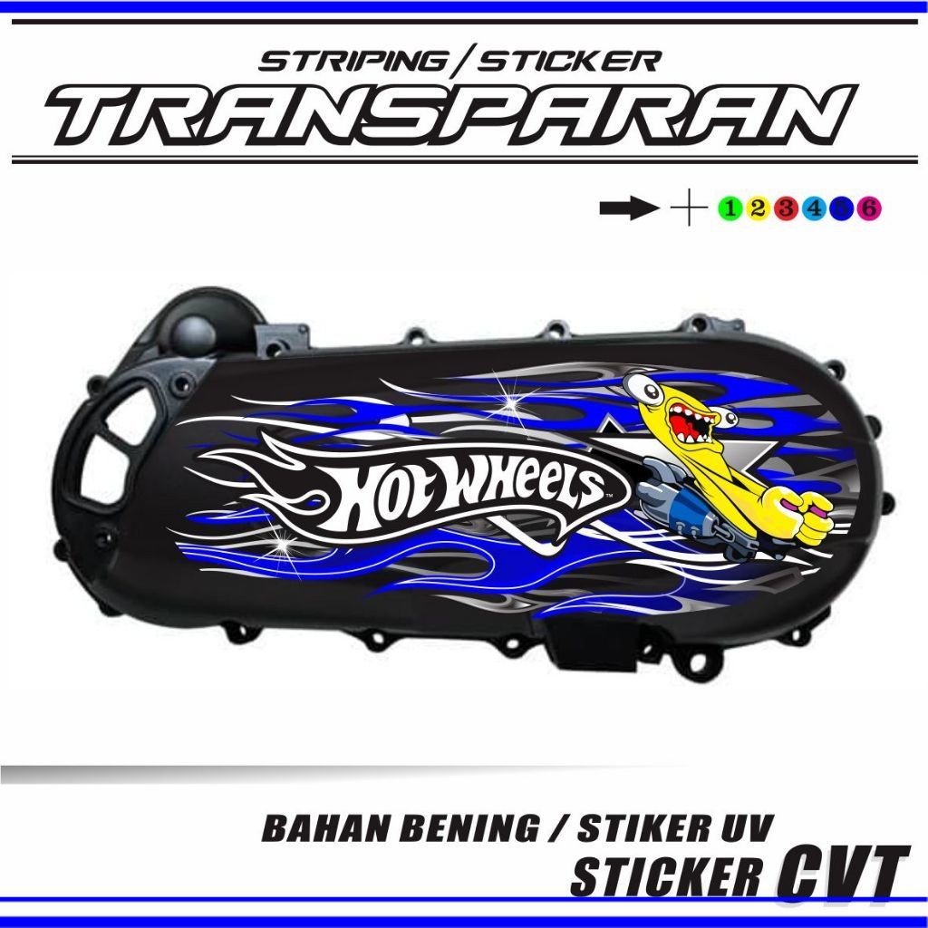 CVT / CVT STRIPING / สติ๊กเกอร์ BSK CVT VARIATION / CVT STICKER POLET TRANSPARIAL -CVT