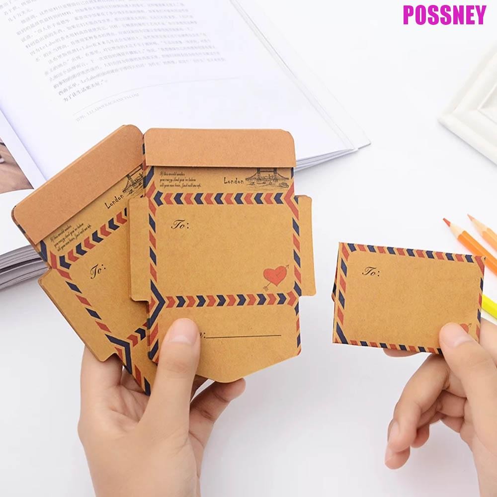 POSSNEY Envelope Student Stationery Vintage 45 ชิ้น/เซ็ต Notepad