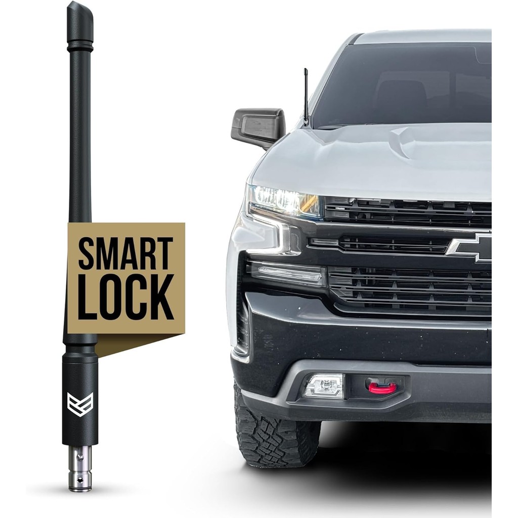 RONIN FACTORY เสาอากาศรถบรรทุกสําหรับ Chevy Silverado & GMC Sierra Accessories - Anti Theft - Carwas