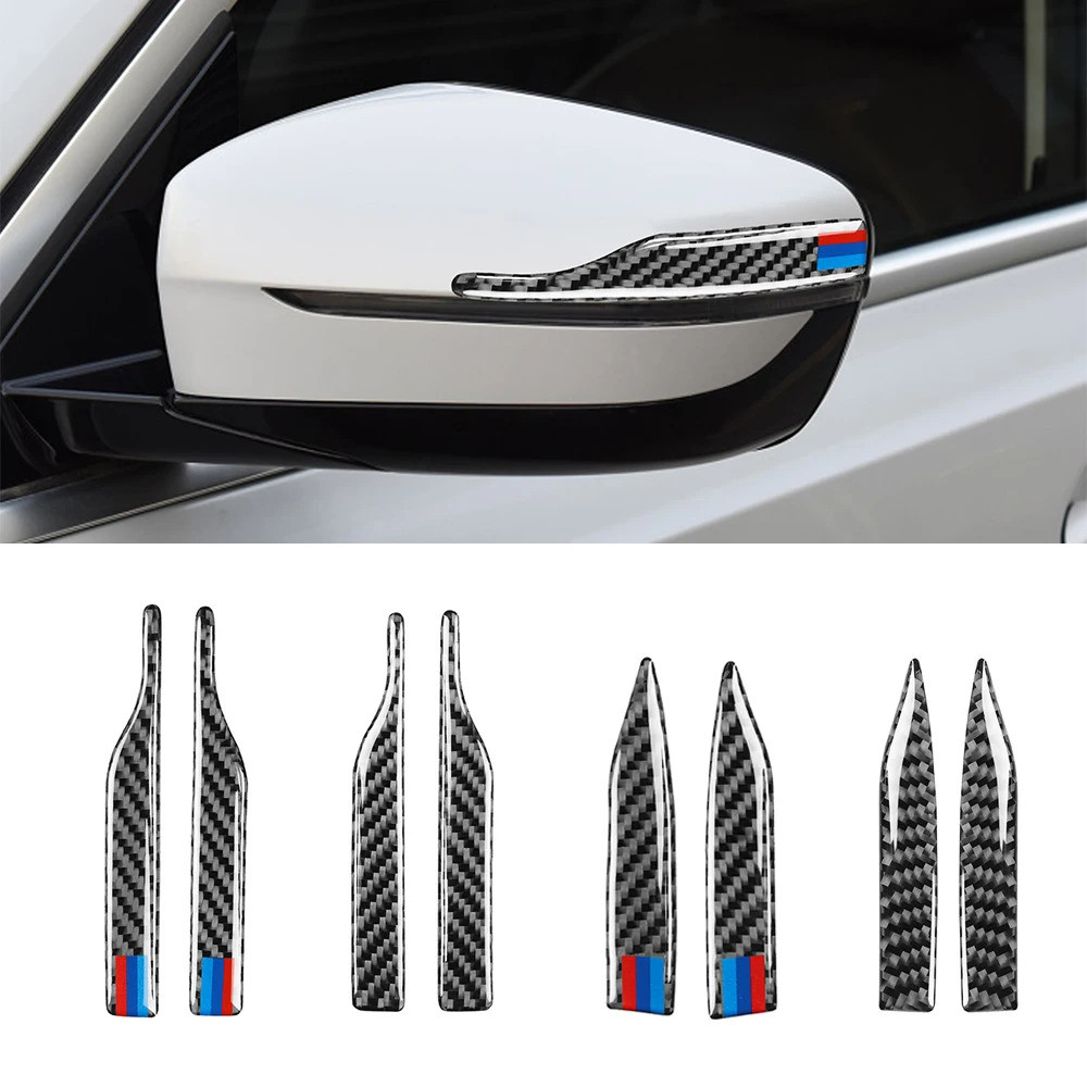 2pcs สําหรับ BMW E90 E60 F30 F34 F10 F20 X1 รถกระจกมองหลังสติกเกอร์ Strip Protector Anti-Collision D