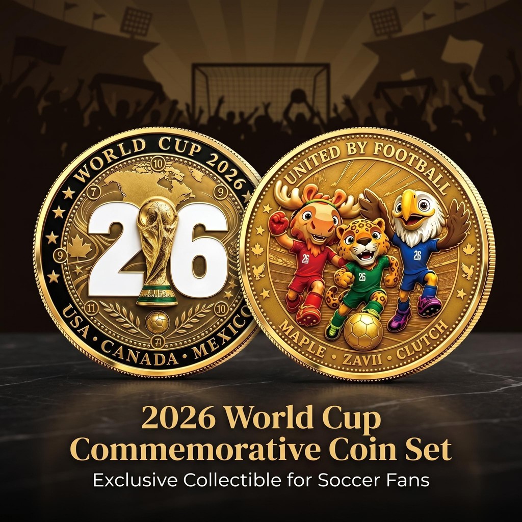 2026 เกมฟุตบอลฟุตบอลโลก เหรียญที่ระลึกอนิเมะ - ของสะสมเกมกระดานรุ่นลิมิเต็ด