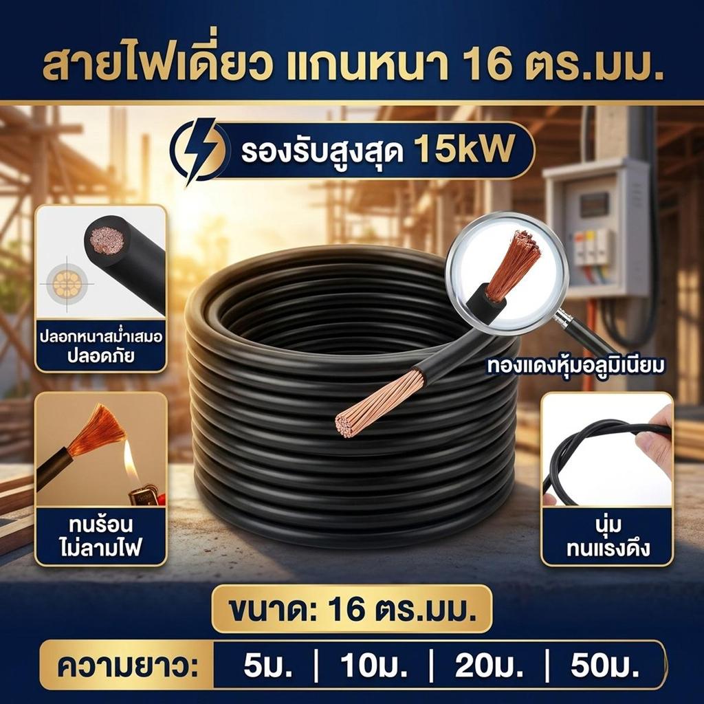 5-20 เมตร สายไฟเชื่อมแบบหนัก แกนเดี่ยว ขนาด 16 มม. SQ สำหรับเครื่องเชื่อมไฟฟ้า หน่วงไฟ ทนการเสียดสี