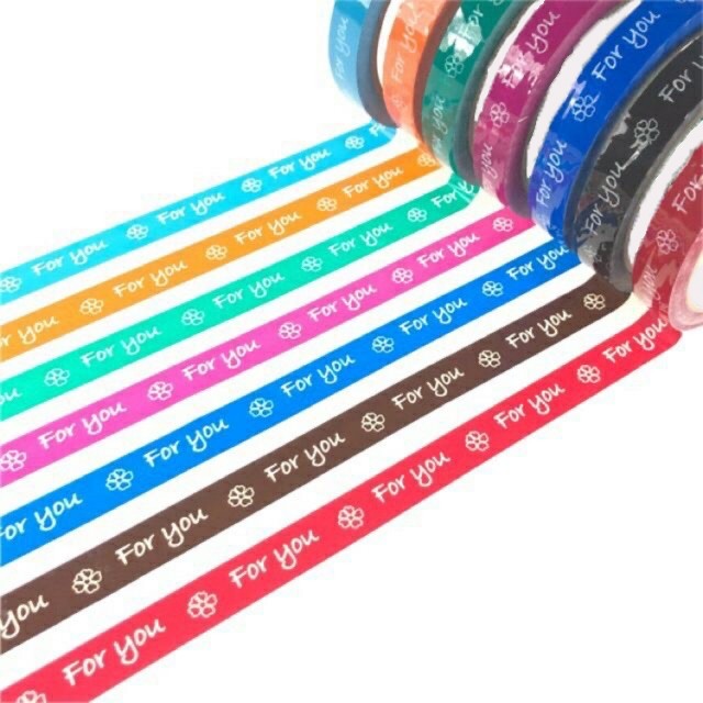 เทปFor you หน้ากว้าง 10มม. ยาว 85หลา เทปกาว เทปติดกล่องขนม อาหาร มีสีให้เลือก พร้อมส่ง