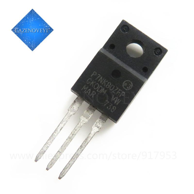 5 ชิ้น STP7NK80ZFP P7NK80ZFP STP7NK80 7NK80 7A 800V TO-220F ชิป