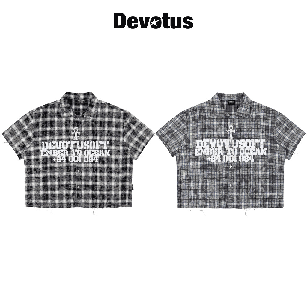 BOXY Local Brand DEVOTUS Wash Caro Form Shirt - SM SEA