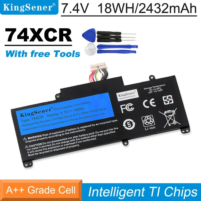 KingSener 74XCR 071XCR แบตเตอรี่แล็ปท็อปสําหรับ DELL Venue 8 Pro 5830 T01D VXGP6 X1M2Y แท็บเล็ต Seri