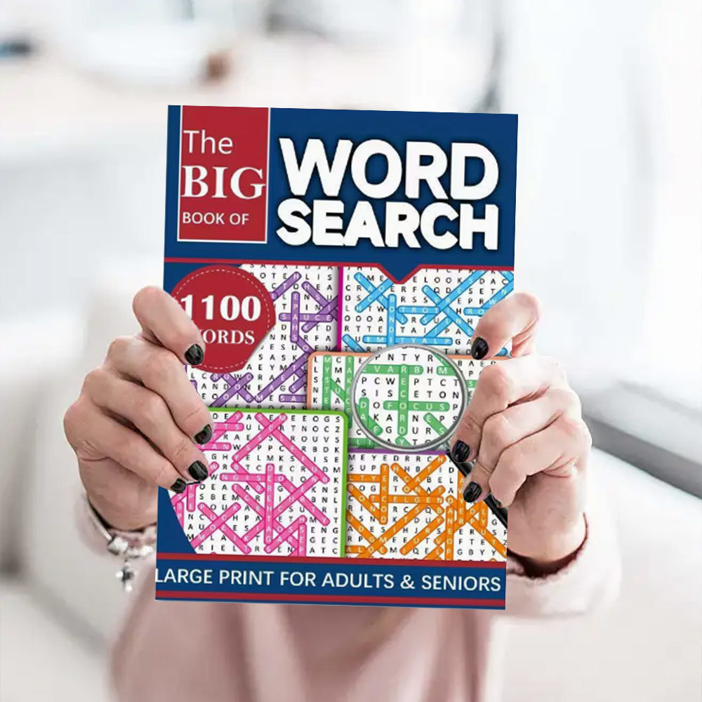 Large Print Word Search Puzzle Book 1100 Words Brain Training Book for Adults & Seniors