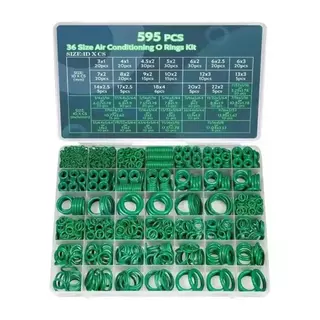 ชุดโอริงยางซีล 36 ขนาด 595 ชิ้น สำหรับคอมเพรสเซอร์ ซ่อมแอร์รถยนต์ และงานประปา