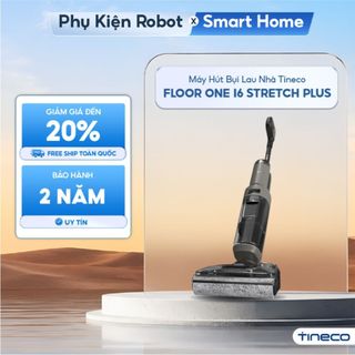 Máy hút bụi lau sàn khô ướt Tineco Floor One i6 Stretch Plus - Lực hút 20.000Pa - Thiết kế nằm phẳng 180° - BH 24 Tháng