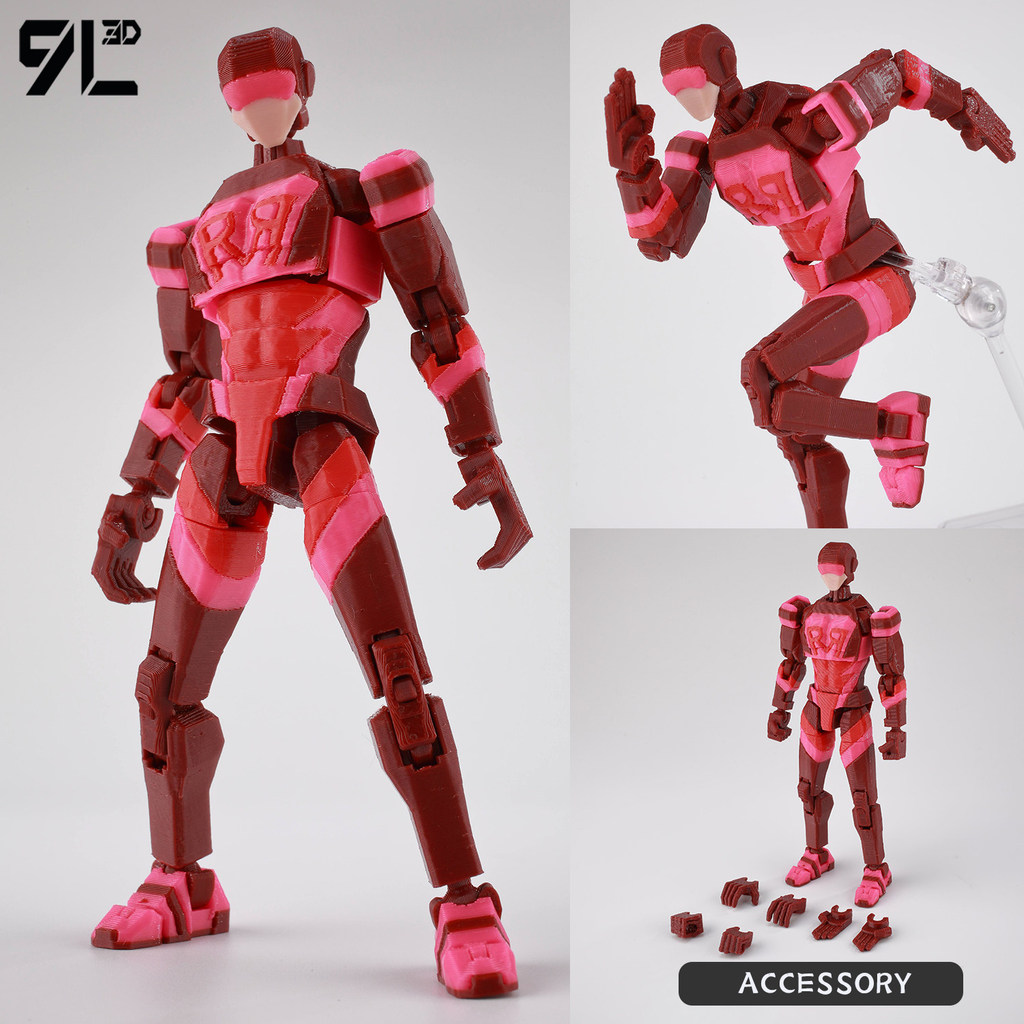Red Speed Invincible Young Man Mark Figure 3D3D Printing Joint Action Figure Lucky 13 Model
