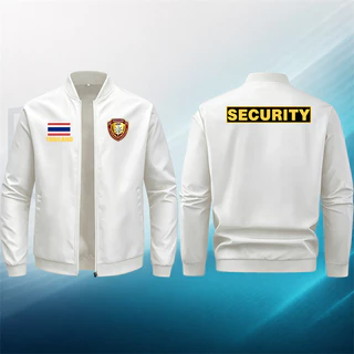 เสื้อคลุมแจ็คเก็ต SECURITY สีดำ ลายสกรีนสุดเท่ ทรงคูลๆ ไซส์ใหญ่ M-3XL