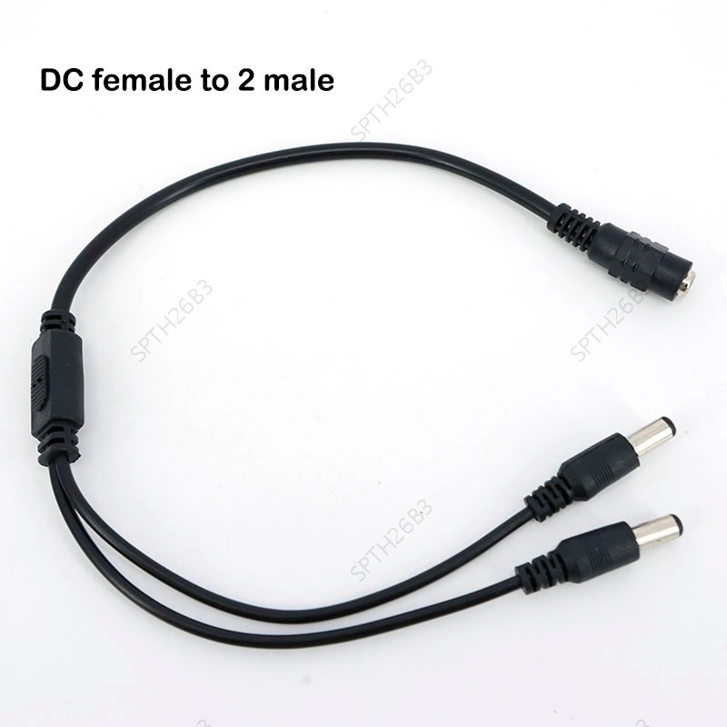 40 ซม.DC 12 V 1 หญิง 2 ชาย Splitter 2 ทิศทางปลั๊กสาย 5.5 มม.* 2.1 มม.DC Power Supply แจ็คอะแดปเตอร์ 