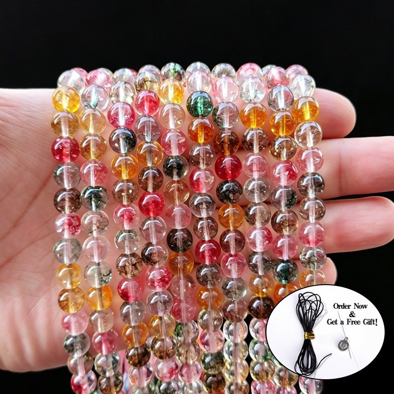 ลูกปัดคริสตัล K9 หลายสี 6-10มิลลิเมตร K9 Crystal Beads ขายส่ง งานคราฟต์มือทำสร้อย