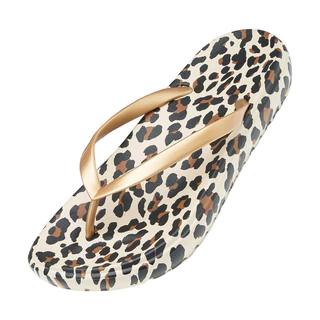 เสือดาวพิมพ์สุภาพสตรี Flip-Flops รองเท้าแตะรองเท้าแตะในร่ม