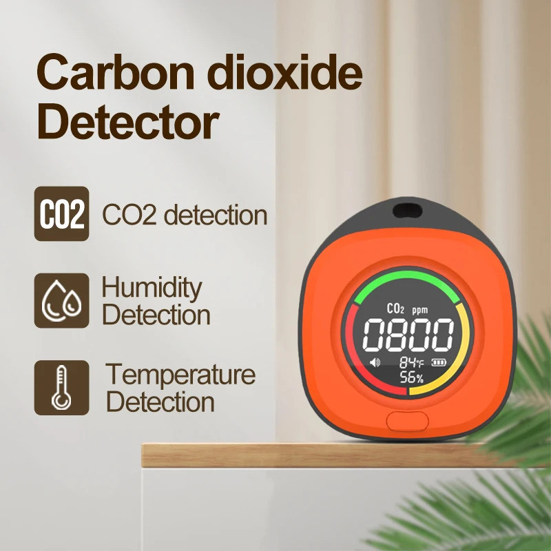K5C เครื่องตรวจจับมอนอกไซด์คาร์บอนไดออกไซด์ขนาดเล็ก CO CO2 Air คุณภาพจอภาพแบบพกพาหน้าจอ LED ชาร์จ US