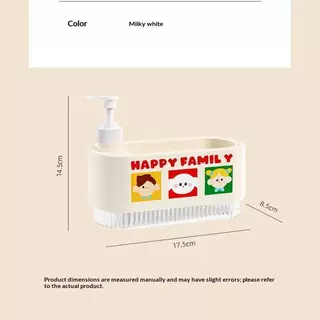 [WLB-t] เครื่องจ่ายสบู่เหลวจานในครัวพร้อมที่วางฟองน้ํา 1PC Multi-use Press Sink Soap Dispenser สําหรับจานผงซักฟอกห้องครัวเหลวใหม่