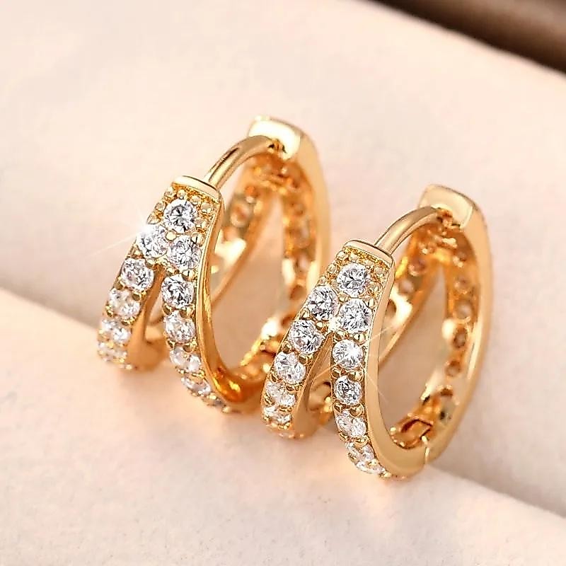 แฟชั่น 925 เงินสเตอร์ลิงสไตล์ผู้หญิง Hoop ต่างหูเงา Cubic Zirconia ทุกวันสวมใส่แฟชั่นอเนกประสงค์หูอุปกรณ์เสริมร้อนเครื่องประดับ