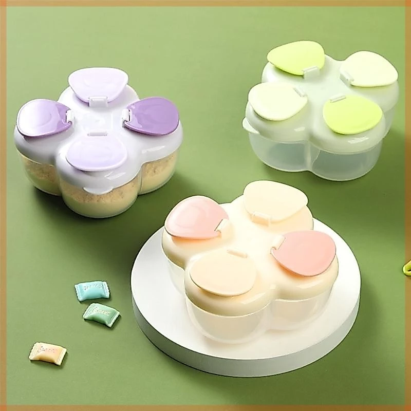 CC Travel Friendly Baby Formula Organizer กล่องนมผงทําความสะอาดง่าย 4 ส่วน