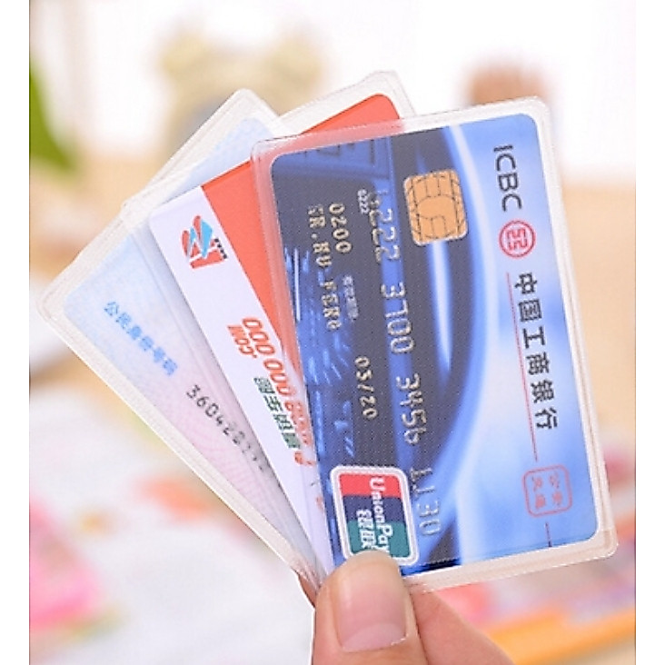 1 ชิ้น ปกบัตร PVC บัตรธนาคาร atm เครดิต ใส เคลือบด้าน ป้องกันแม่เหล็ก บัตรประจําตัว