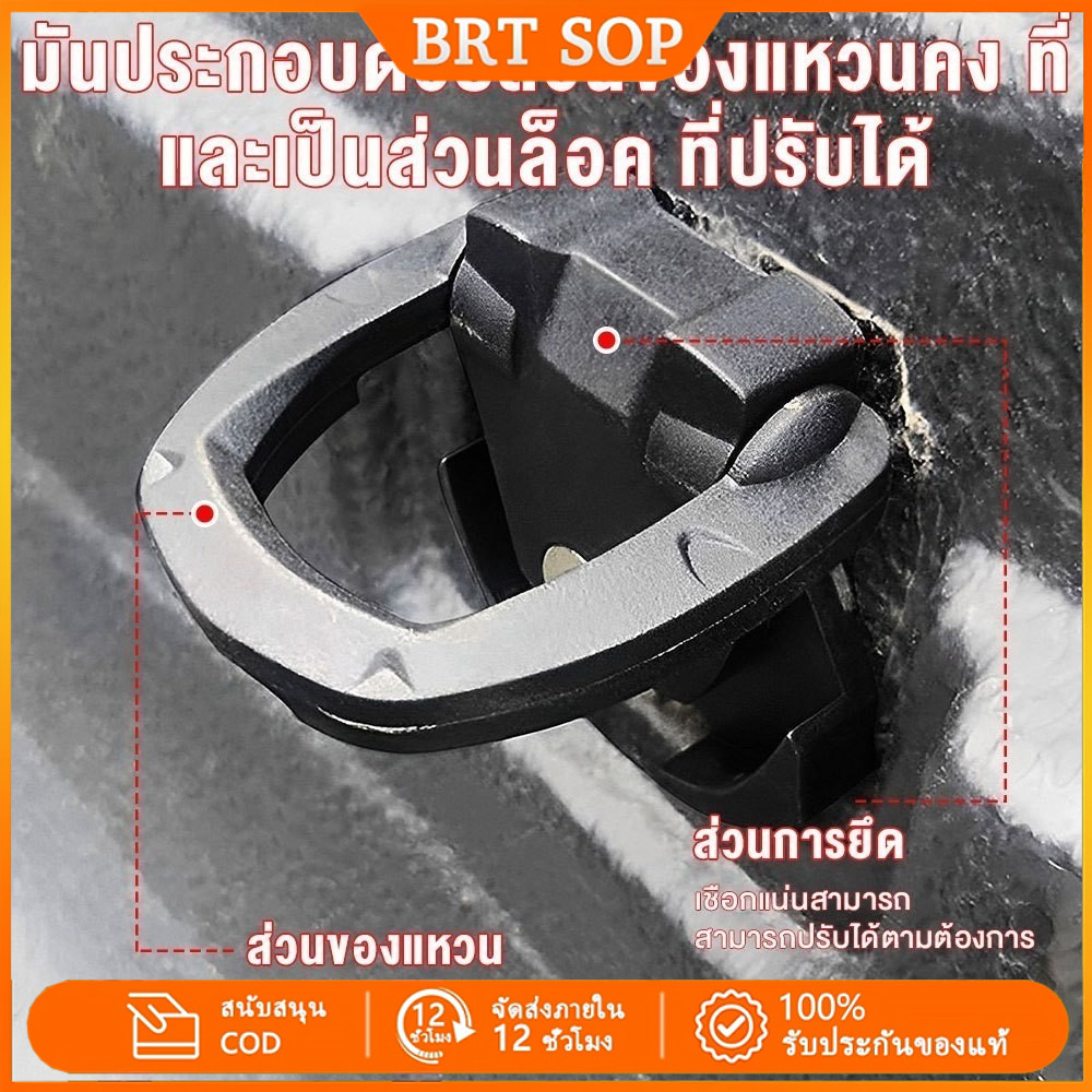 【พร้อมส่ง】ห่วงลากจูง หูยึดกระบะลายเนอร์ นิกเกิลอัลลอย ไม่ต้องเจาะรู หูล็อค หูกระบะ Ranger D-MAX Revo Navara