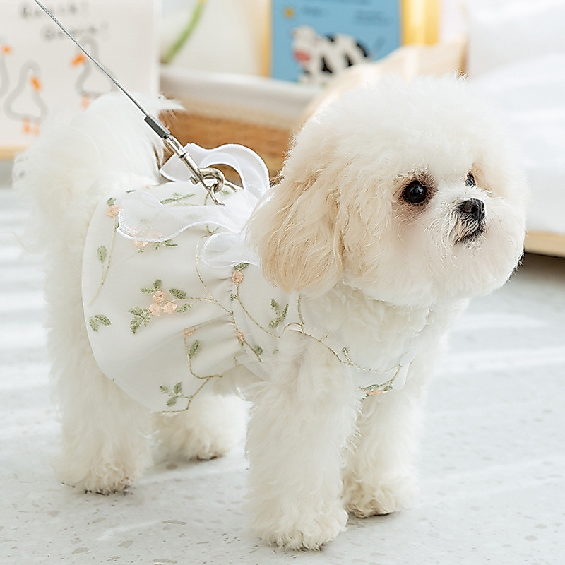 PetCoCo Dog Cloth Cute Design Ladies Jeans Dog Costume Dog Dress 小狗春夏季气丝带上衣花卫衣衣服