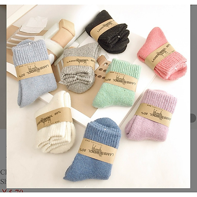 ถุงเท้ากันหนาวเด็ก lambwool%สูง