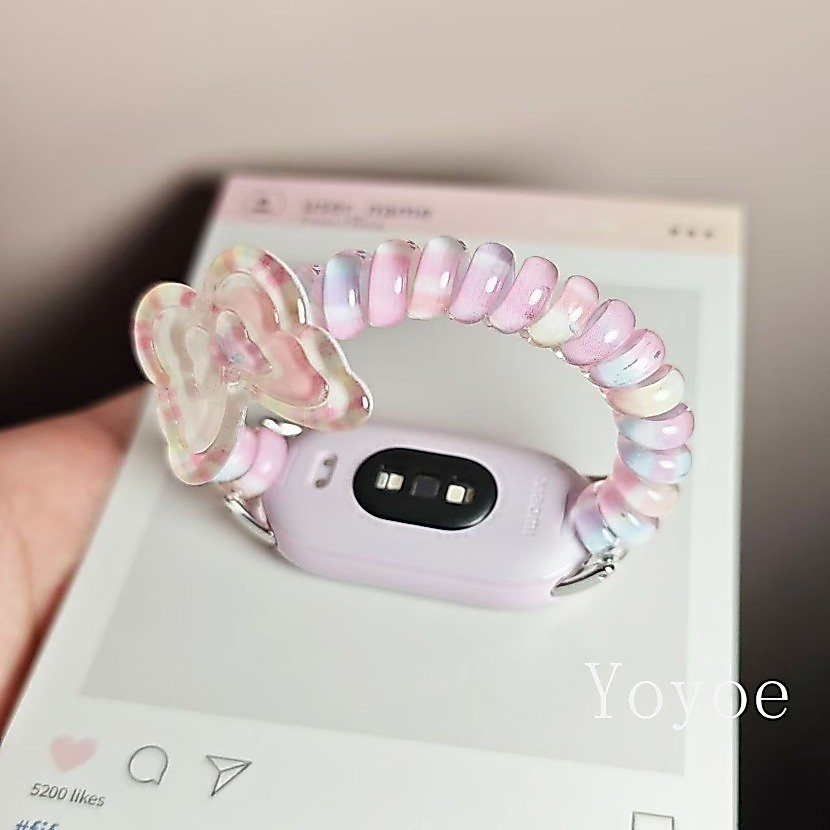 Gradient สําหรับXiaomi Mi Band 11 10 9 8 Proสายรัดข้อมือแบบห่วงยืดหยุ่นสําหรับMi Band 11 8 9 Activeเ