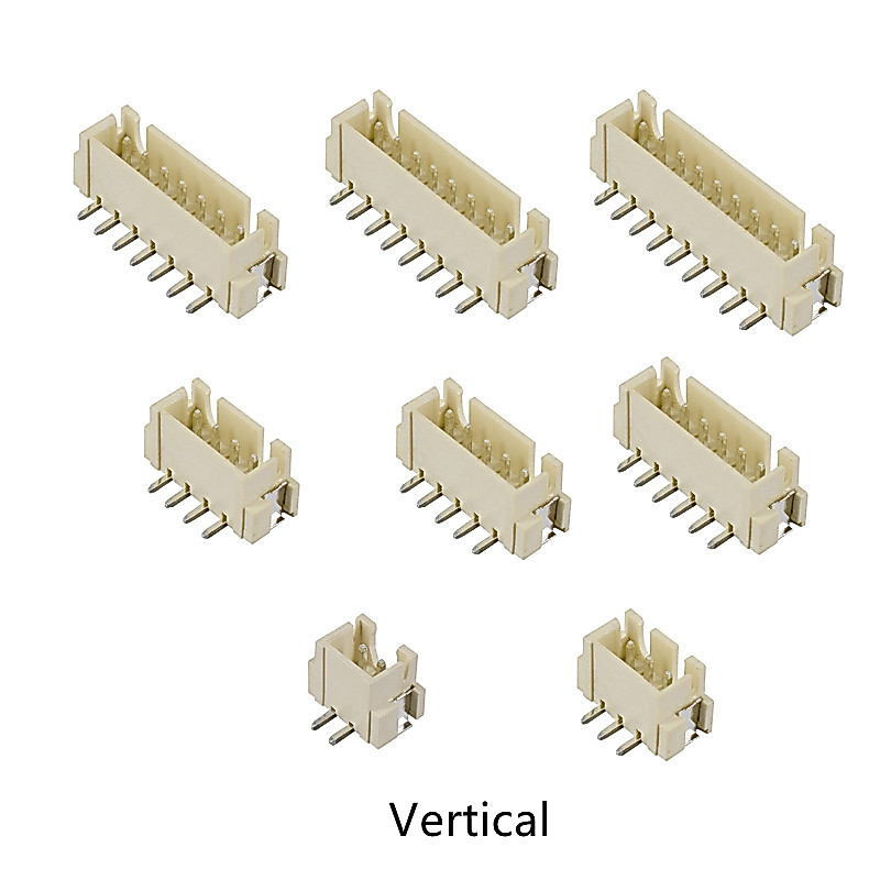 10pcs XH2.54 Connector แนวตั้งมุมขวา SMD ซ็อกเก็ต 2.54 มม.Pitch Pin Header 2/3/4/5/6/7/8/9/10/12/14P ทนความร้อน