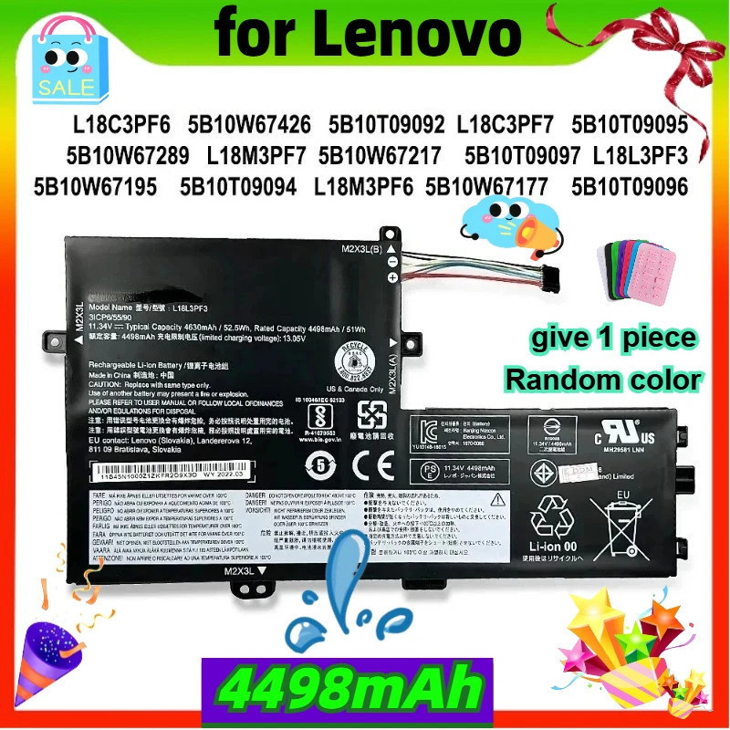 L18L3PF3 แบตเตอรี่แล็ปท็อปสําหรับ Lenovo IdeaPad S340 S340-14API/14IIL/14IML/14IWL,S340-15API/15IIL/