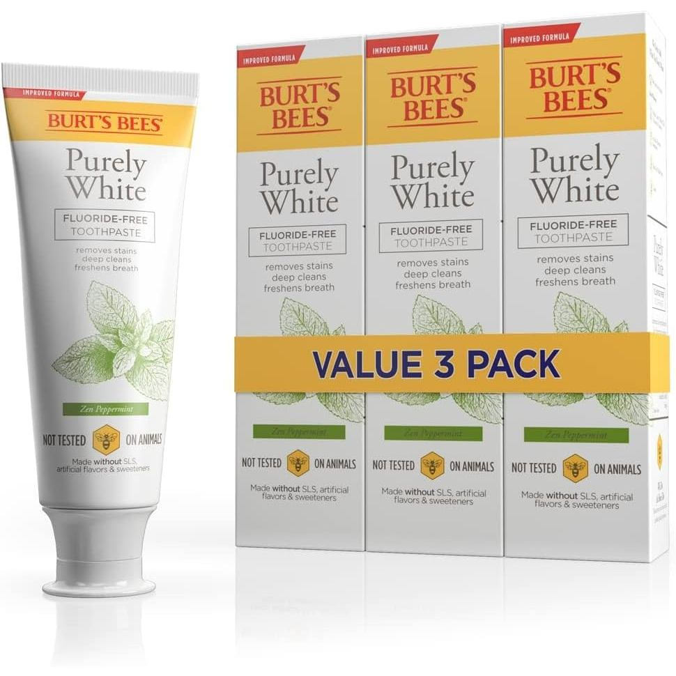 BurtsBeesTaste,Flavour,Fluoride-Free,Purely,Zenเปปเปอร์มินท์,4.7oz,Count24,Packof8