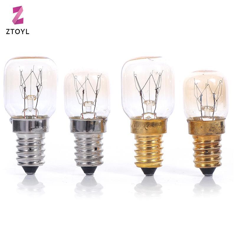 [ZTO-t] หลอดไฟอุณหภูมิสูง 15W 25W E14 300 องศาเตาอบไมโครเวฟหลอดไฟทังสเตน Filament steamer หลอดไฟเกลื