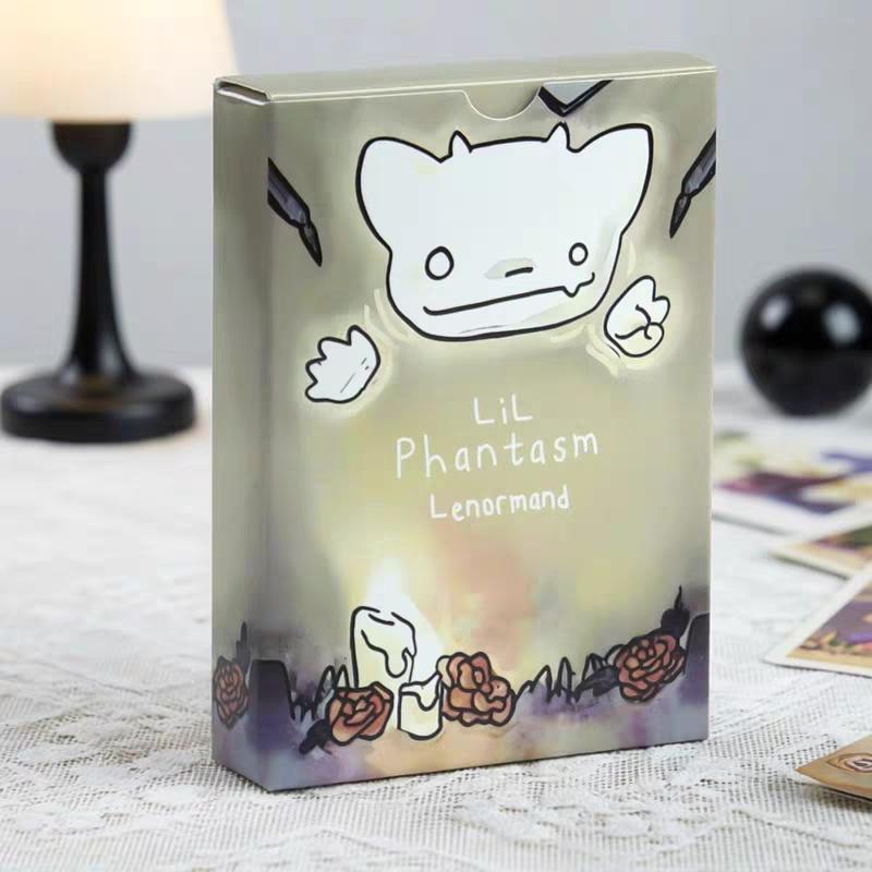 สํารับ Lil Phantasm Lenorm 9*6.5 ซม. | น่ารัก Ghost-Themed 36-Card Oracle Unique Artistic Fortune Telling Cards