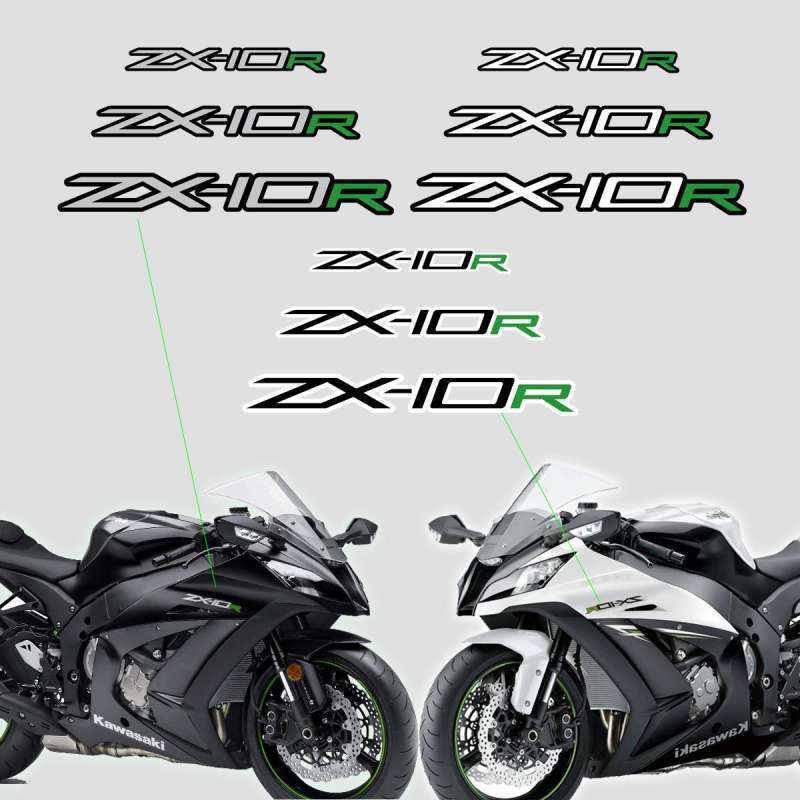 สติ๊กเกอร์ Kawasaki Ninja ZX-10R ติดถังน้ำมันและแฟริ่ง กันน้ำ ลายเรซซิ่ง แต่งบิ๊กไบค์