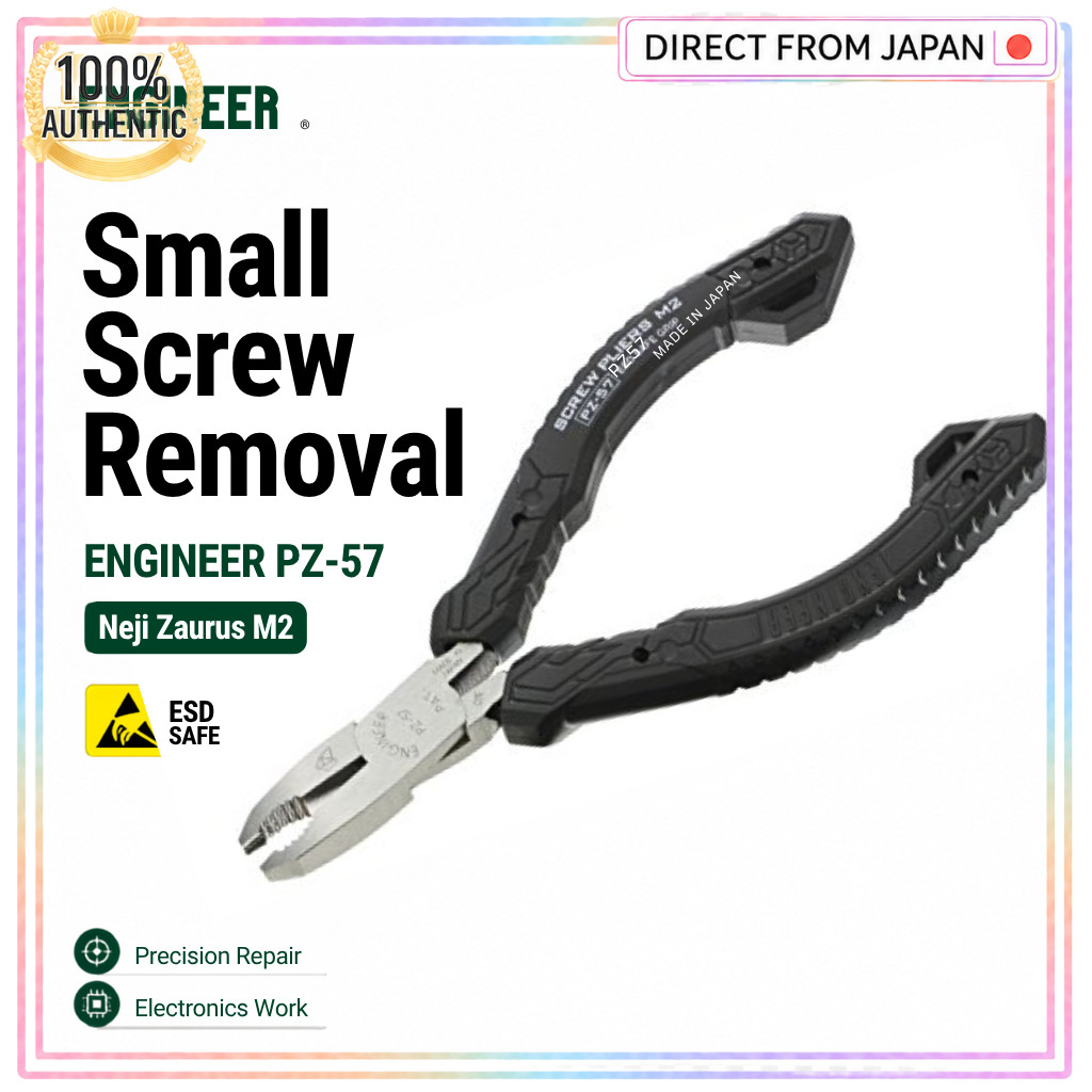 ENGINEER PZ-57 Neji Zaurus M2 ESD Screw Removal Pliers for Small Screws
