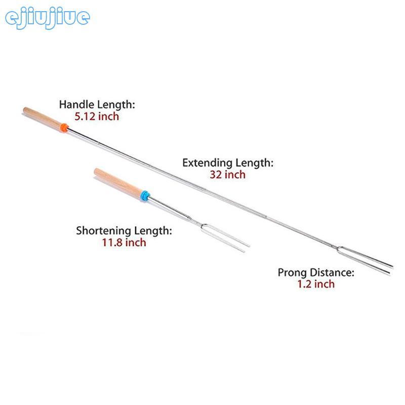 Cc Telescoping BBQ Stick สแตนเลส Marshmallow Roasting Sticks ขยายสําหรับครอบครัว Together Party Cour