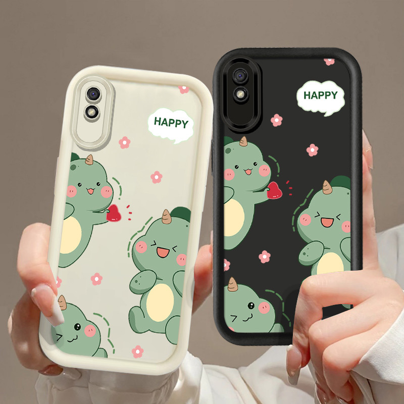 TPU ซิลิโคนนุ่มเคสโทรศัพท์สําหรับ Redmi 9A Redmi 9C 9i ไดโนเสาร์น่ารักกันกระแทกป้องกันกรณี