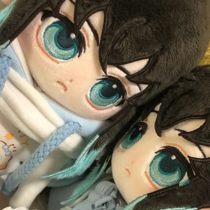 20 ซม.Anime Demon Slayer บทบาท Tokitou Muichirou Kawaii คอสเพลย์ตุ๊กตาตุ๊กตาผ้าฝ้ายการ์ตูน Soft Plushie ของเล่นตัวเลขแฟนของขวัญ
