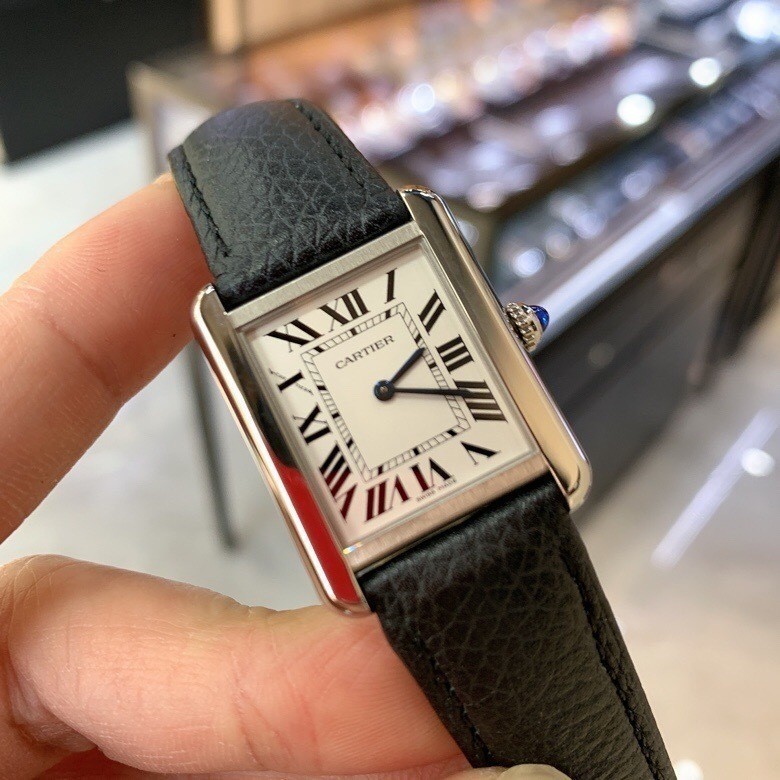 Cartier Recommended Cartier Tank WSTA0030 Quartz นาฬิกาผู้หญิง