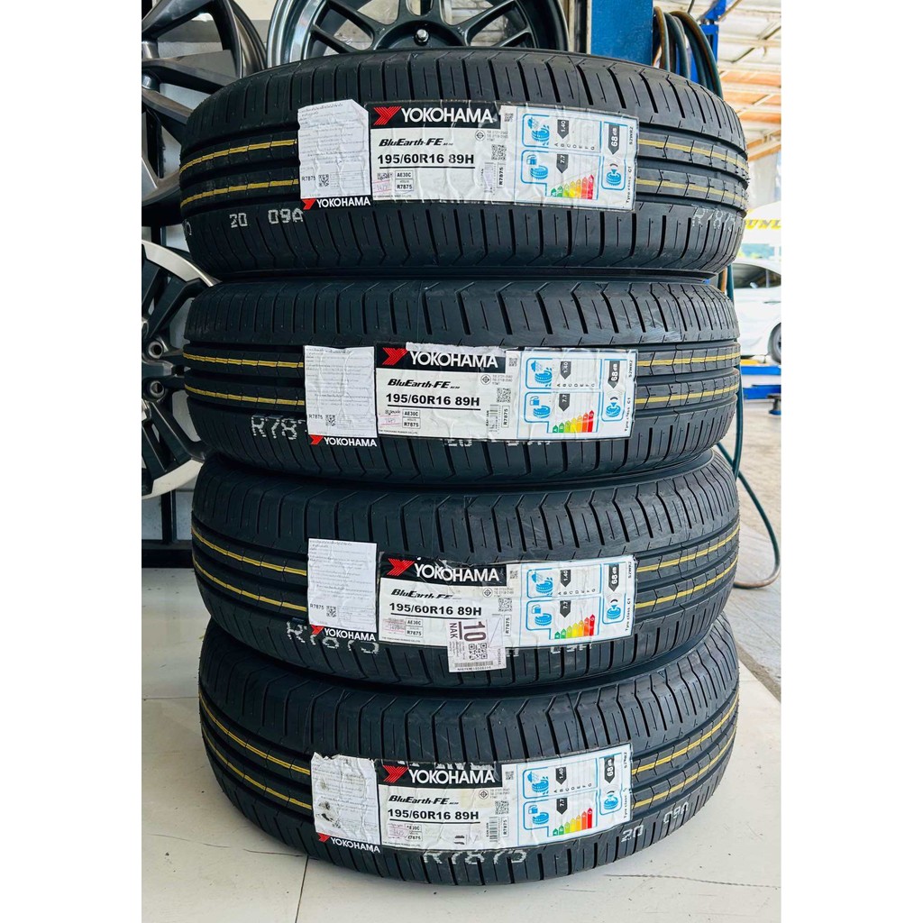 195/60R16 89H YOKOHAMA BluEarth-FE AE30(รุ่นติดรถToyota Yaris) ยางใหม่ปี 25🇹🇭 ราคาโปร4 เส้น✅