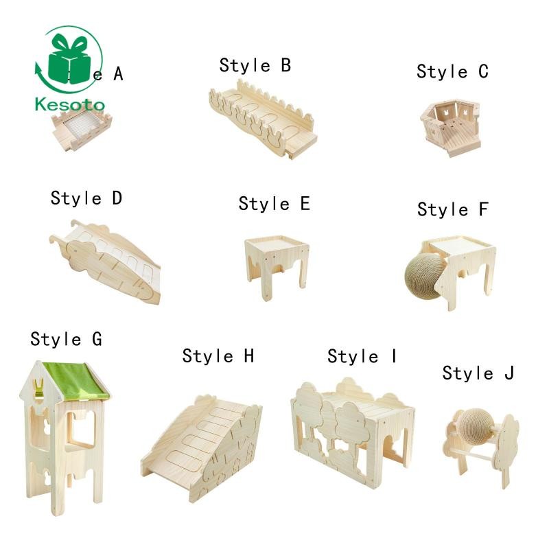 [Ehoyoxa] Bunny House Cave Accessories Hamster Hideout for Small Animals Rabbit Ferret