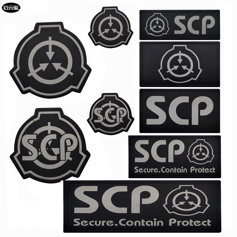 พร้อมสต็อก! สติ๊กเกอร์สะท้อนแสง SCP Foundation สำหรับปลอกแขนและกระเป๋าเป้ SCP Tactical Backpack
