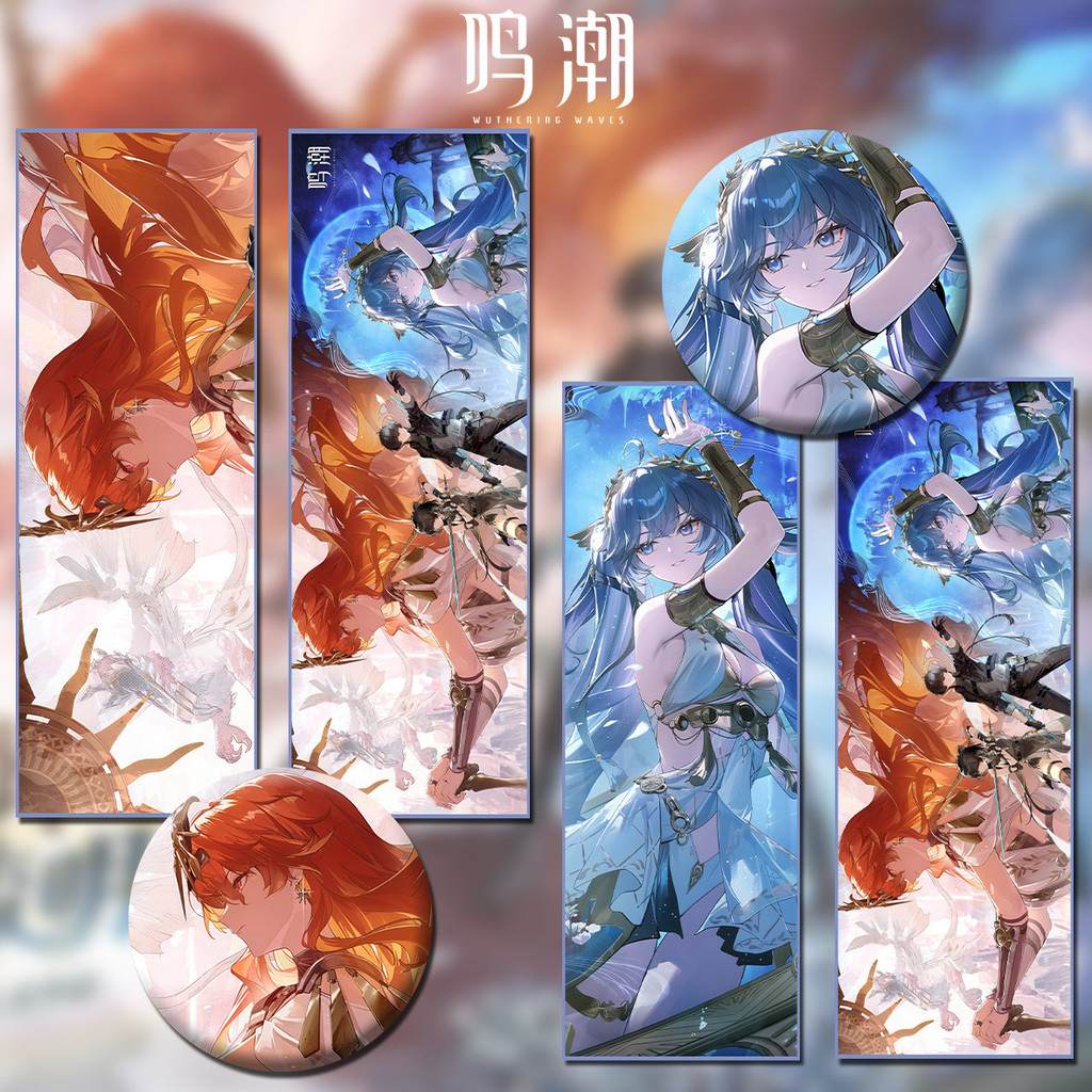 Wuthering Waves/Augusta/Iuno/Augusta Uno สินค้า Laser Ticket Badge Naruto/lokr